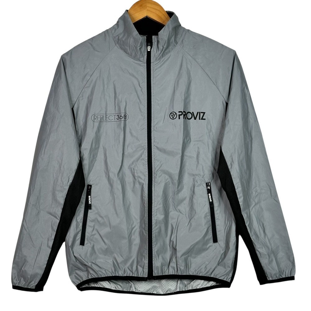Proviz Reflect360 Womens US 6 Silver Reflective Cycling Running Jacket Full Zip